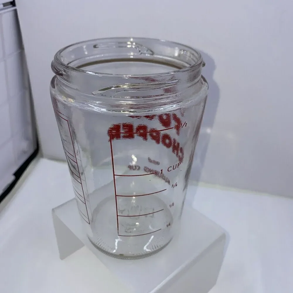 VINTAGE Glass Automatic Chopper and Measuring Cup Jar Only